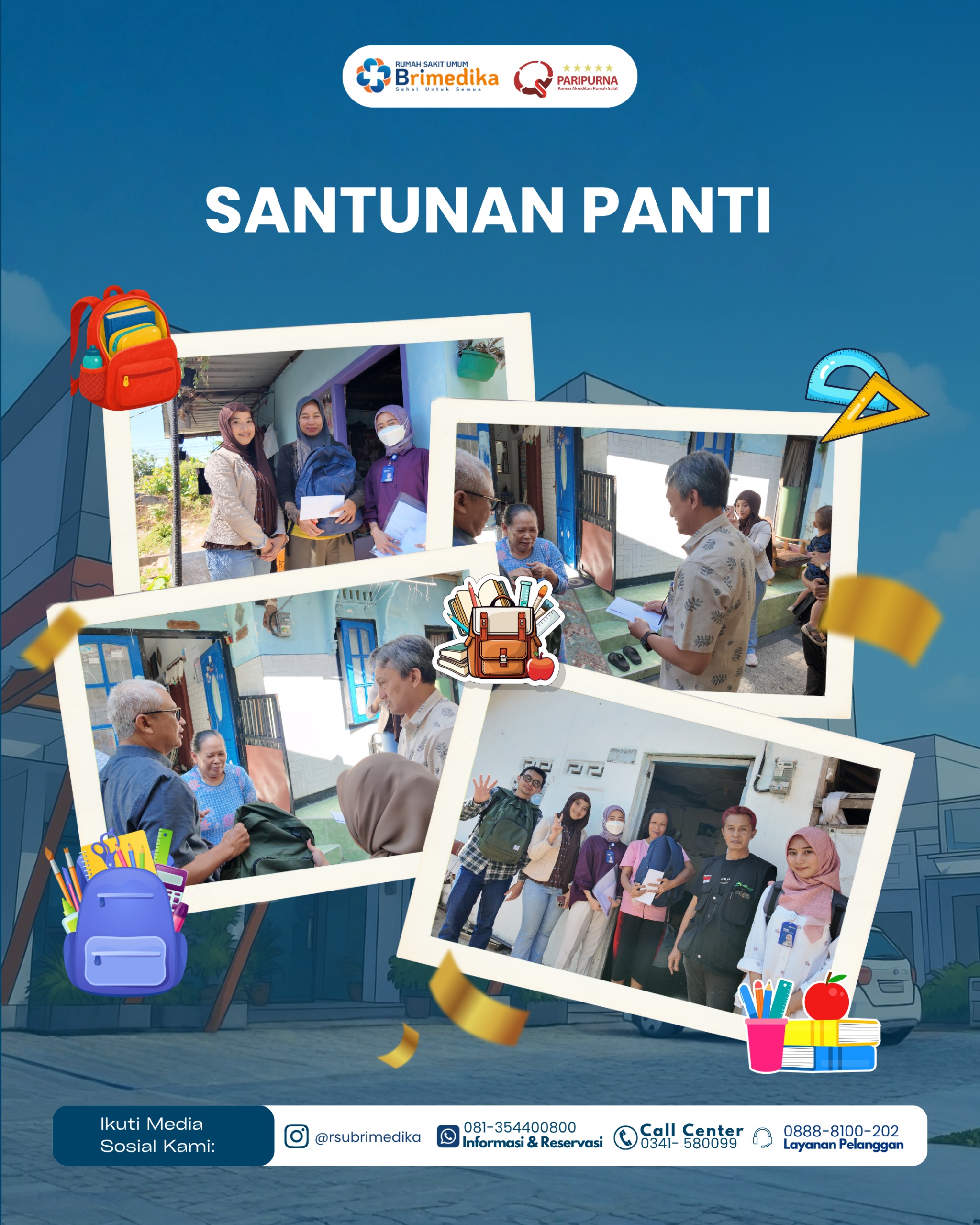 Poster Kunjungan Panti HUT ke-4 RSU Brimedika