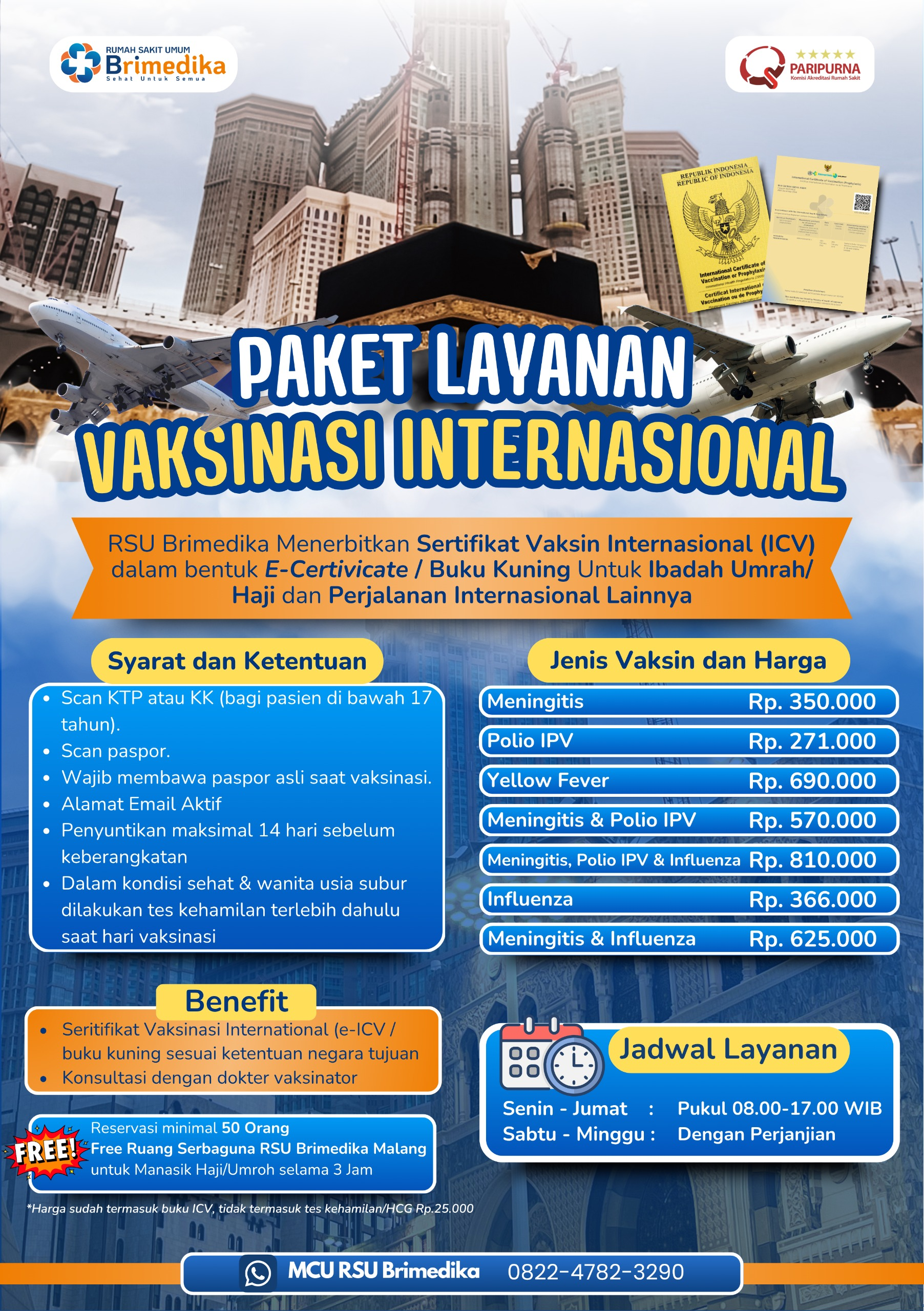 Paket Layanan Vaksin Internasional Brimedika